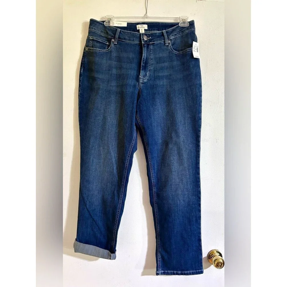 Maurice’s Short High Rise Curvy Women’s Jeans Straight NWT Dark Blue Size 16